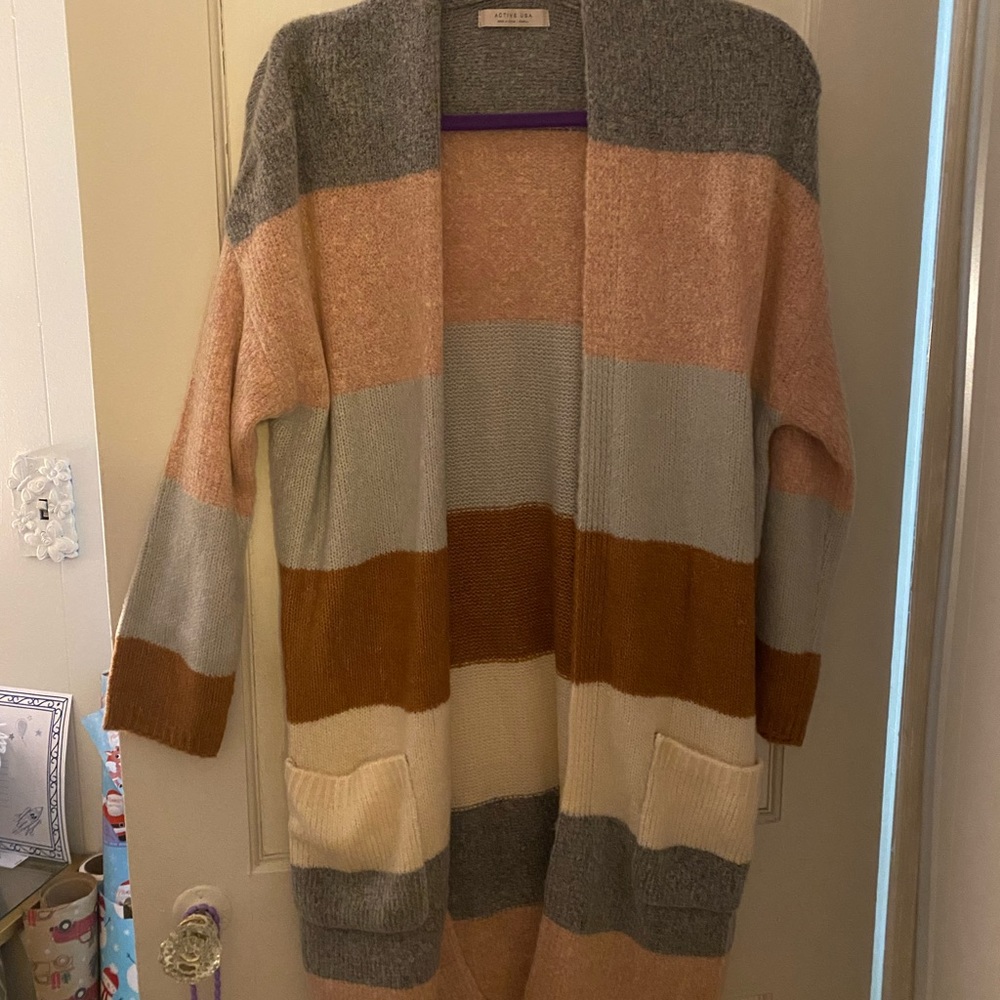 Cute and Cozy color block cardigan